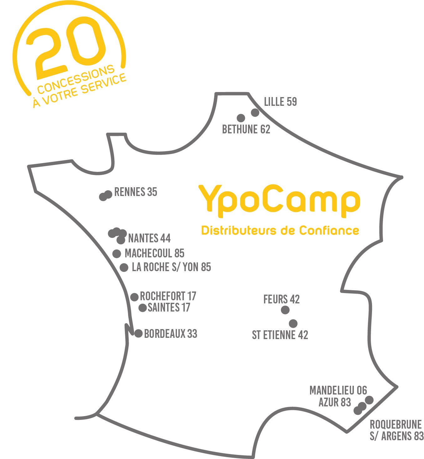 Réseau YpoCamp - Distributeurs de camping-cars, fourgon et vans aménagés